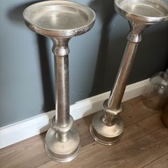 Meadows & Byrne floor standing candle holders (pair)