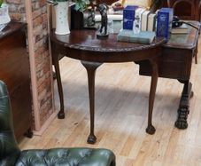 Edwardian Mahogany Demi-Lune Hall Table