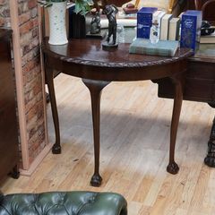 Edwardian Mahogany Demi-Lune Hall Table