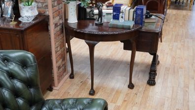 Edwardian Mahogany Demi-Lune Hall Table