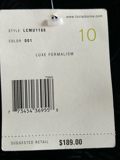 BNWT Liz Claiborne Collection Black Velvet Burnout Cami Dress UK 14