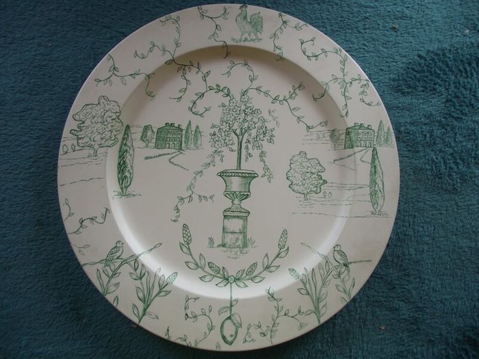 2 X Wedgwood Hand Painted Wooden Chargers - 13" Dia. - Factory Prototypes