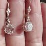 Classic silver drop earrings with cubic zirconia. Image 10