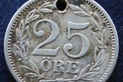 1885 EB Sweden 25 Ore Silver antique coin