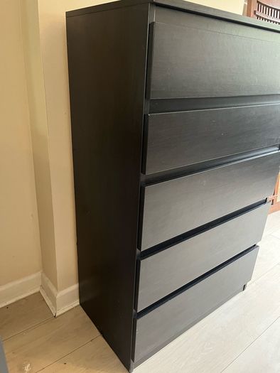 IKEA KULLEN 5-Drawer Chest in the Black-Brown finish