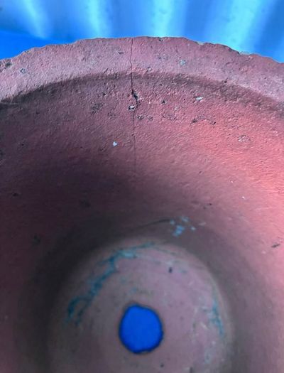 2 vintage terracotta flower pots