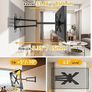 TV Wall Bracket Mount with Extra Long Articulated Arm 850mm for 32-75 Inch TVs, 180 Rotation Landscape to Portrait Full Motion Corner TV Wall Mount Bracket up to 50kg max. VESA Image 4