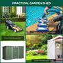 9ft x 4ft Garden Shed with Kit Ventilation & Doors Light Green Image 6