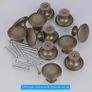 12Pcs Dark Bronze Antique Brass Door Knob with Screws, Round Vintage Drawer Knobs Diameter 30mm, Mushroom Shaped Furniture Knobs Likes Cabinet Knobs, Wardrobe Handles, Kitchen Cupboard Handles (FREE POSTAGE) Image 3