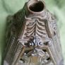 Antique Lamp Base, Black Cast Iron Oil Lamp Base, Lamp Making, 1800s Victorian Decor, Gothic, Reclaimed, Salvage, Restoration Image 3