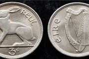 [#419] - Ireland 1968 | 3 Pence | Irish 3d | Hare | KM.12a | MS
