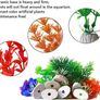 NEW SALE | Aquarium Ornament Plants with Resin Arch Bridge, 12pcs Green Aquariums Plants Plastic and Aquarium Decorative Pavilion Tree Bridge for Fish Tank Ornament Decoration Image 3
