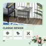 Rattan Side Table, Outdoor Coffee Table with Plastic Board Under the Full Woven Table Top for Patio, Garden, Balcony, Mixed Grey Image 5