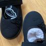 Next Butterfly Embroidered Black Plimsolls Shoes, Junior Size UK 12.5, EUR 31, Standard Fit Image 10