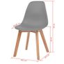 Dining Chairs 4 pcs Grey Plastic Image 6