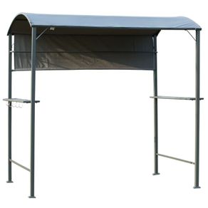 2.2 x 1.4m BBQ Shelter - Outdoor Grill Gazebo Canopy including Shelves, Hanging Hooks, and a Metal Frame, suitable for Garden Patio Backyard