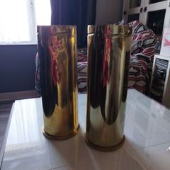 Two Brass Army Shells