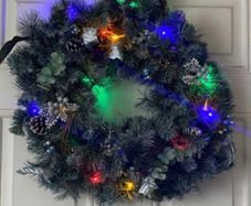 Christmas wreath with lights