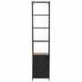 Bookcase Solid Firwood and Steel 40.5x32.5x180 cm Image 3