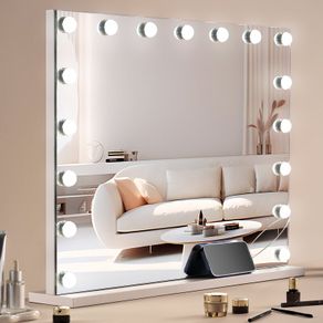 Large Hollywood Vanity Mirror With Lights w/ USB Type C Desktop Wallmount 23.6in