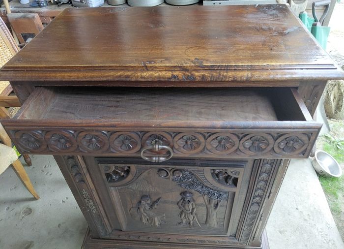 Antique French oak cabinet