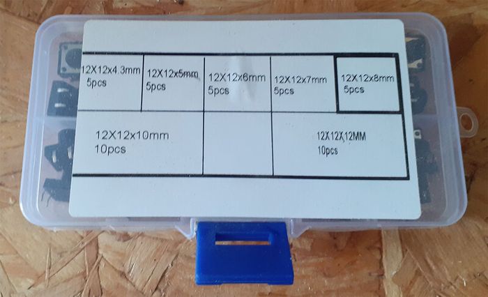 7 Models 12 x 12 Tact Switch Tactile Push Button Switch