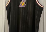 Primark NBA Women 12/14 M Tank Top Black Lakers Basketball Shiny Jersey Top