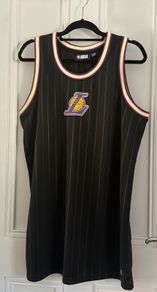 Primark NBA Women 12/14 M Tank Top Black Lakers Basketball Shiny Jersey Top