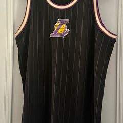 Primark NBA Women 12/14 M Tank Top Black Lakers Basketball Shiny Jersey Top