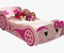 kids pink car bed