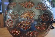 Silver spherical Lamp large