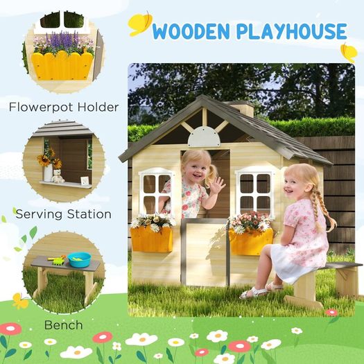 Wooden Kids Playhouse