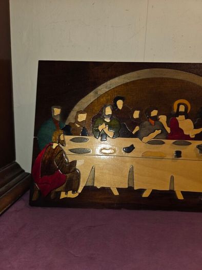 Hand Made Wooden The Last Supper Wall Hanging