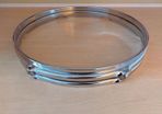 x2 drum hoops chrome over steel triple flange 14 inch 6 lug