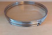 x2 drum hoops chrome over steel triple flange 14 inch 6 lug