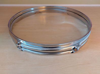x2 drum hoops chrome over steel triple flange 14 inch 6 lug