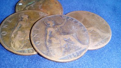 1897 Victoria Pennies.