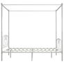 Canopy Bed Frame White Metal 6FT Super King Image 5