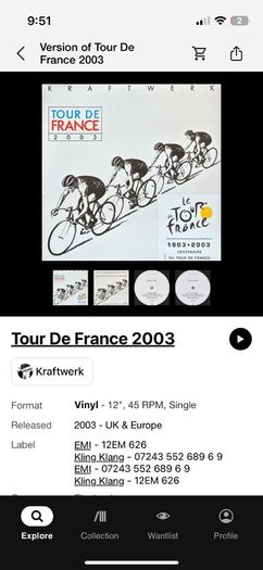 Kraftwerk 12" vinyl