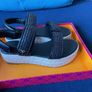 RRP 385 EUR Tory Burch espadrille sandals in black raffia velcro strap and raffia Image 4