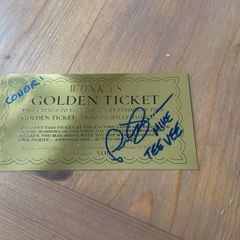 Willy Wonka Golden Ticket signed by Mike TeeVee