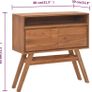Pair Scandanavian style solid teak console tables Image 2