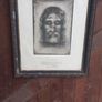 Antique plate print Religious Wall Picture Lord Jesus Christ in its orighinal condition from old church sale in France Image 5