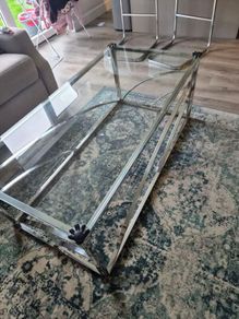 Glass coffee table