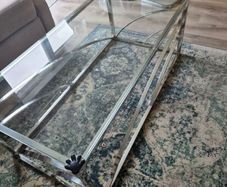 Glass coffee table