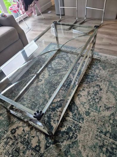 Glass coffee table