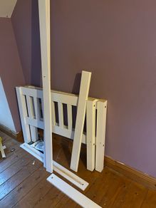 white single bed