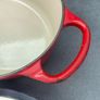 Le Creuset Oval Casserole Dish Dutch Oven Cast Iron Red 29 Made in France Image 6