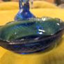 VINTAGE ASIAN COBALT Blue Glass Hen on a Nest Trinket Dish Image 6