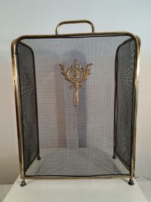 Folding Brass Fire Guard